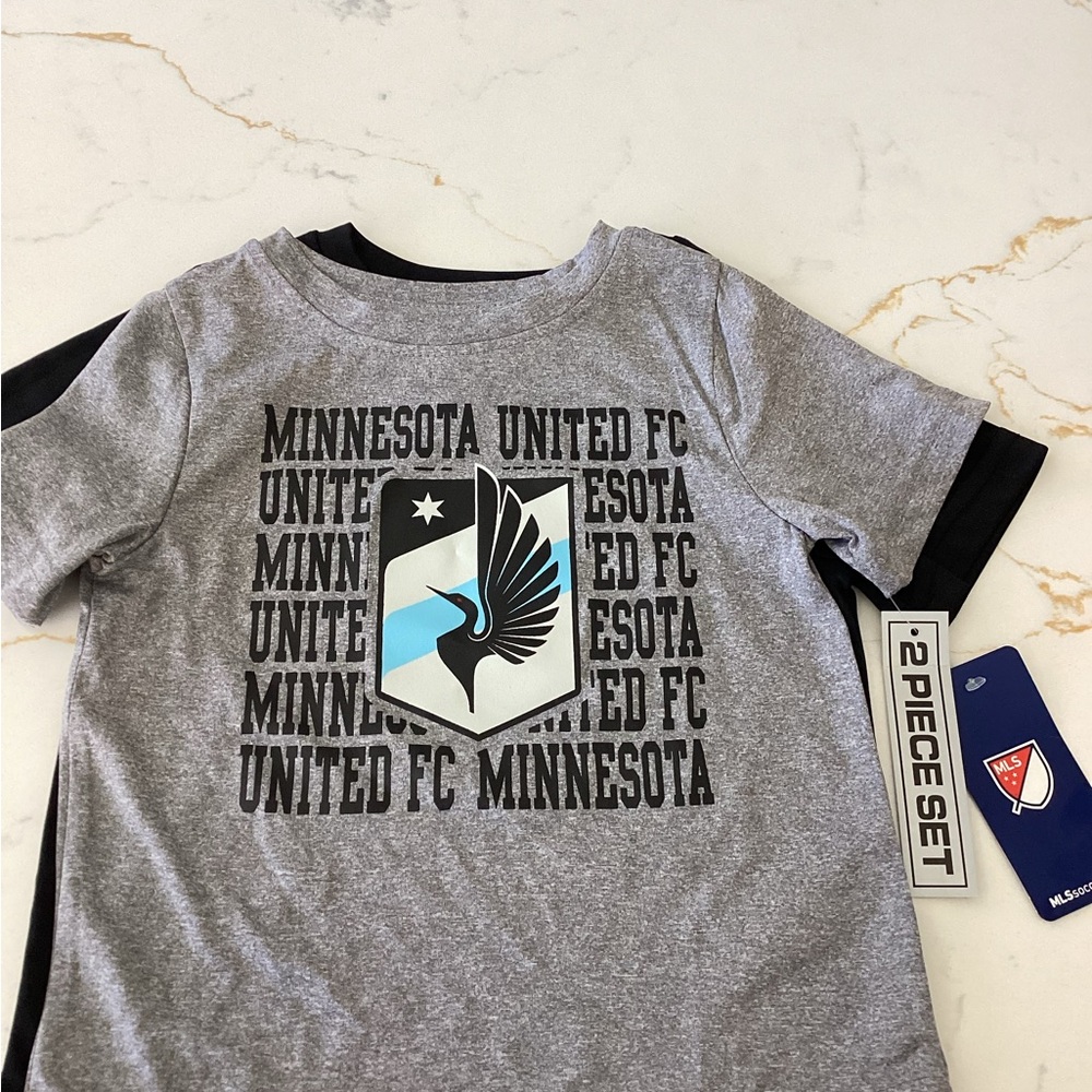 Minnesota United FC Kids Gray T-Shirt and black